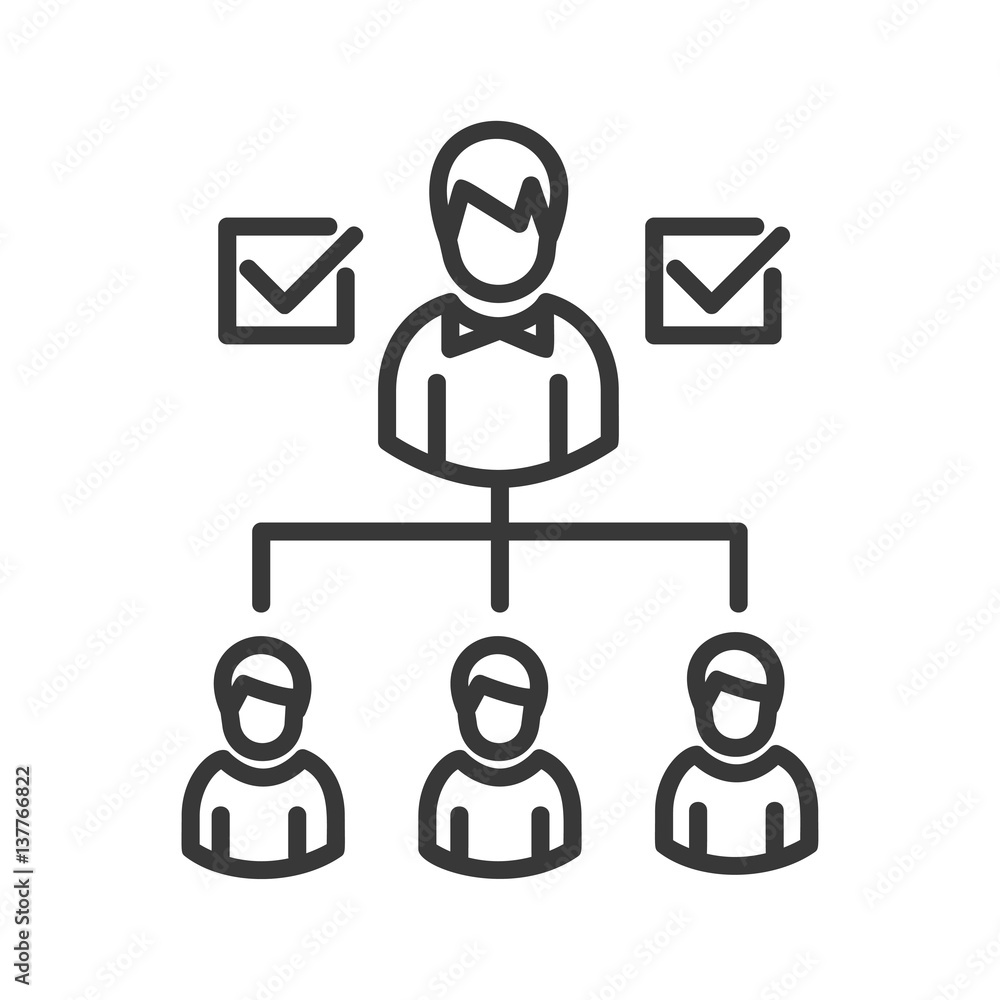 Effective Managing - vector modern line design illustrative icon Effective Managing - vector modern line design illustrative icon