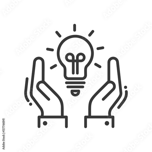 New Idea or Concept - vector modern line design icon