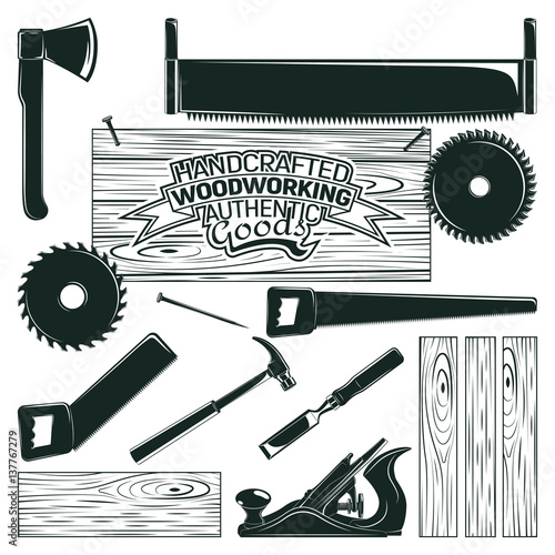 monochrome woodworking icon