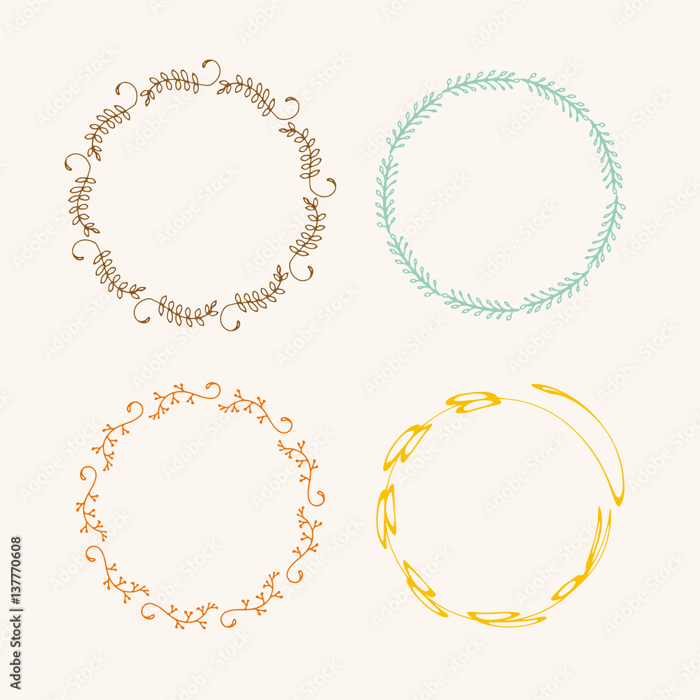 Handdrawn creative painted circle for logo, label, branding. Black brush stain texture. Vector illustration. Handdrawn creative painted circle for logo, label, branding. Black brush stain texture. Vector illustration.