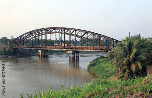 Sanaga River, German Colonial Era railway bridge, Edea, Littoral Region, Cameroon photo