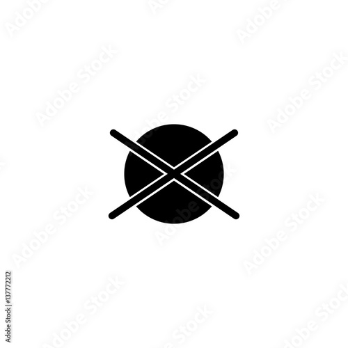 do not dry clean laundry icon simple black on white