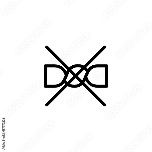 do not wring laundry icon black on white