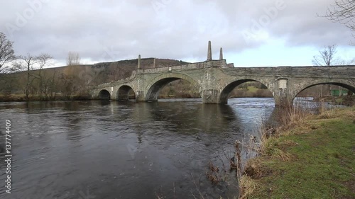 Timelapse of General Wades Bridge over River Tay Aberfeldy Scotland photo