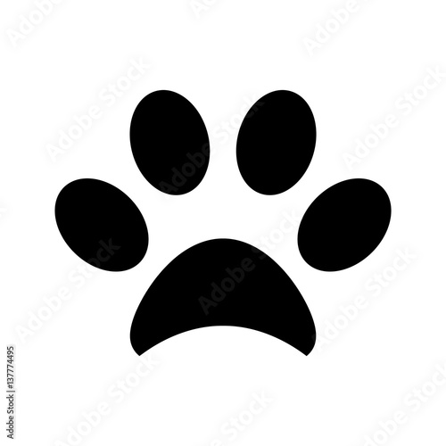 paw print isolated on white