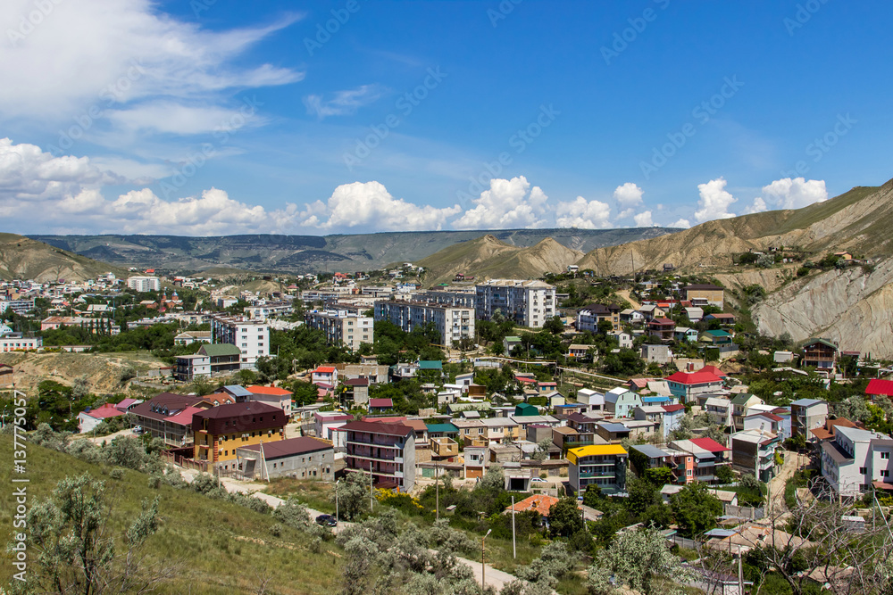 Small Crimean town cityscape