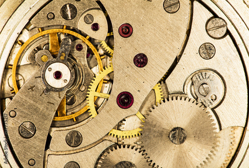 clockwork old mechanical watch, high resolution and detail