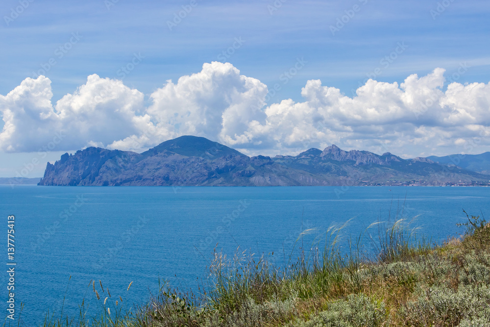 Beautiful multicolored relax seascape of South Crimea
