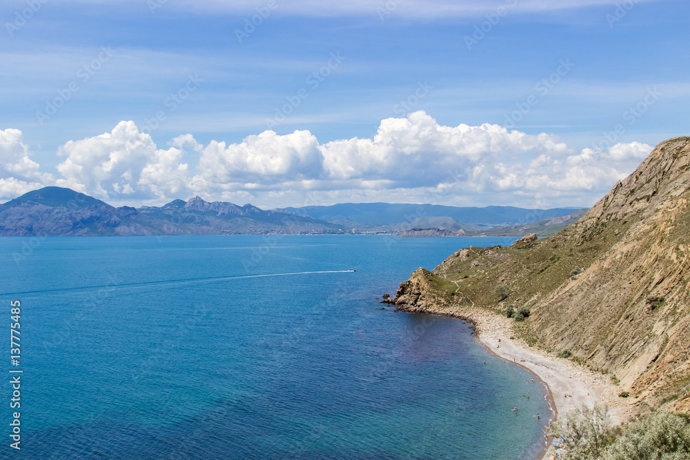 Beautiful multicolored relax seascape of South Crimea Beautiful multicolored relax seascape of South Crimea