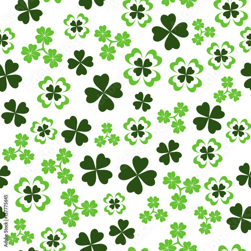 Vector illustration of seamless pattern for saint Patricks day greeting