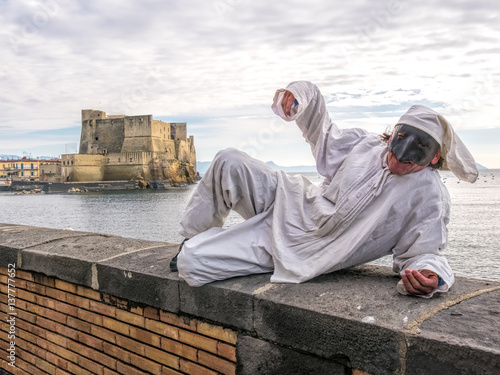 Pulcinella traditional Neapolitan mask photo