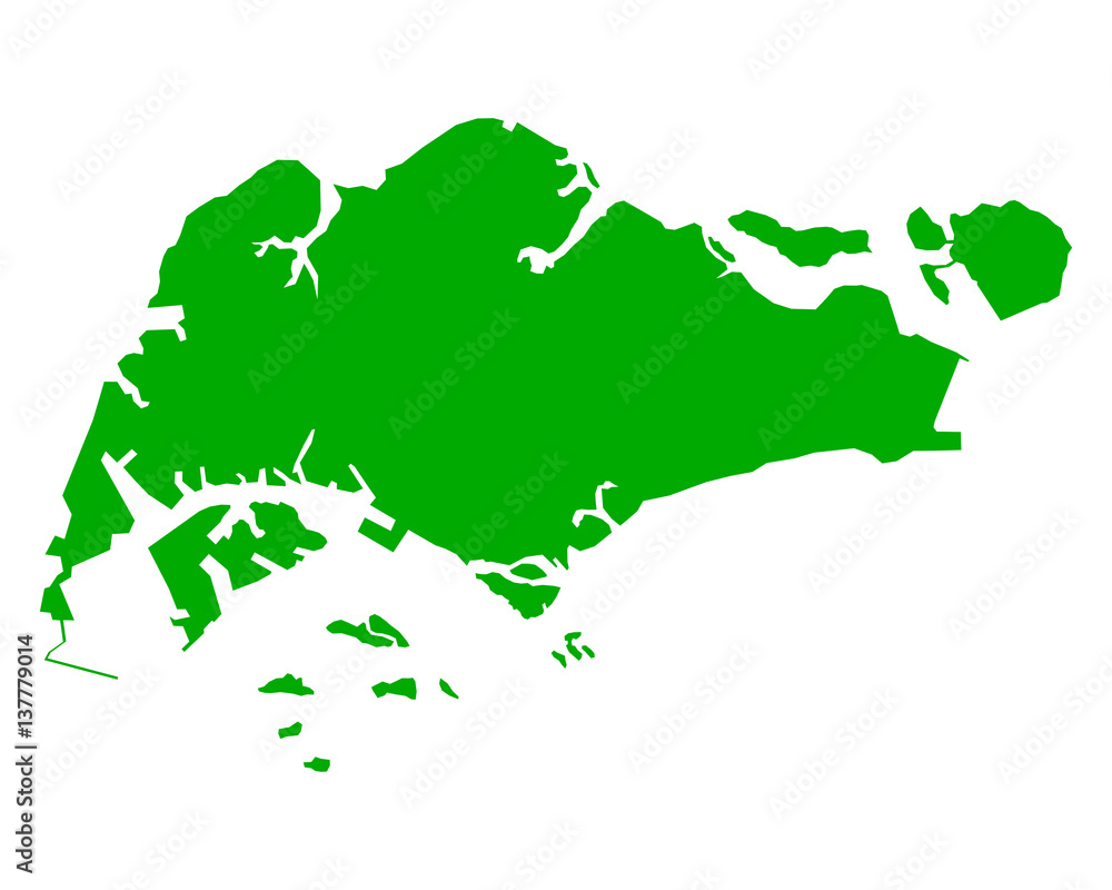 Obraz premium Karte von Singapur