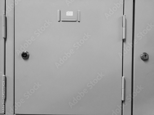 Close up photo of school locker for texture or text background photo