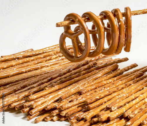 salt sticks and pretzels photo