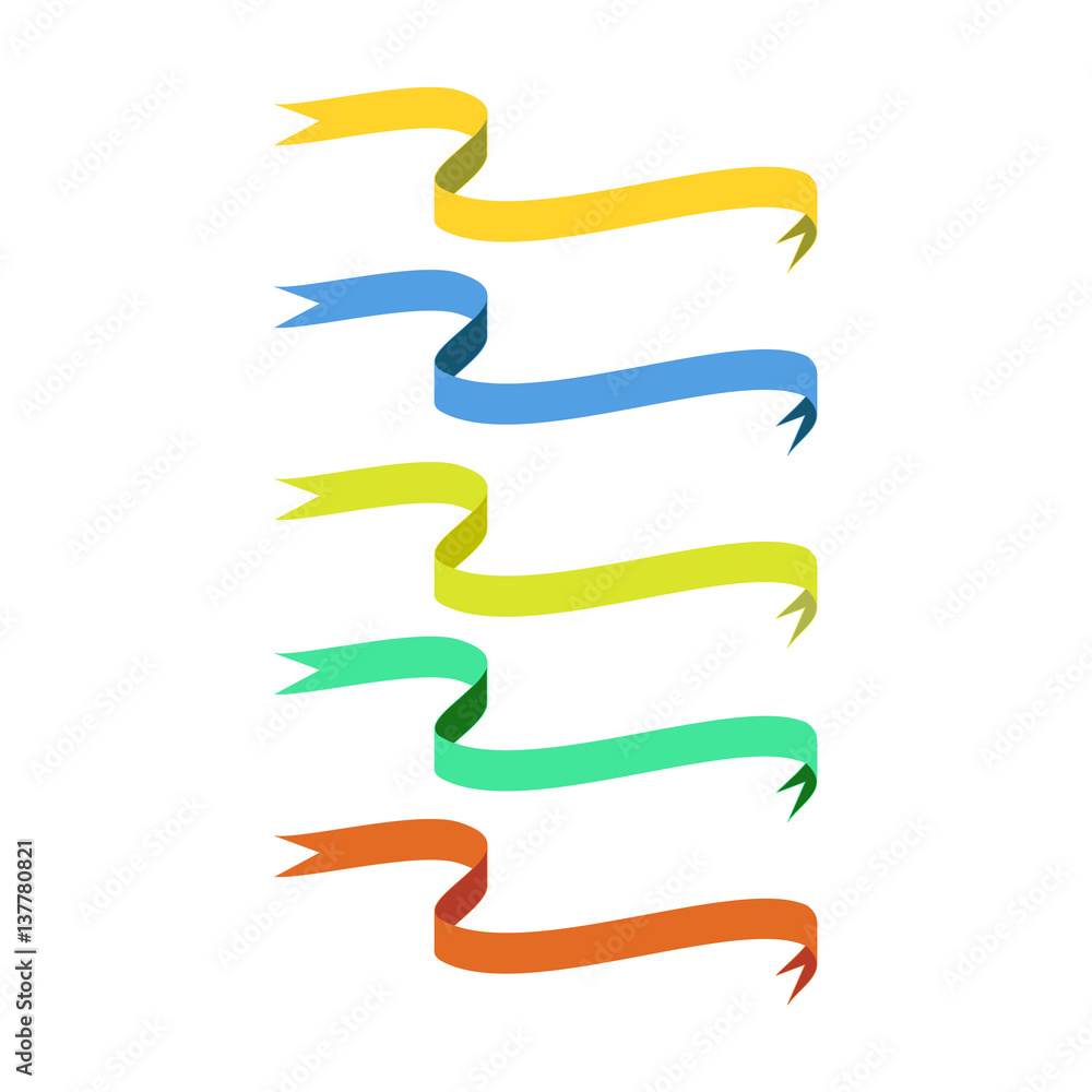 Obraz premium Ribbon green isolated