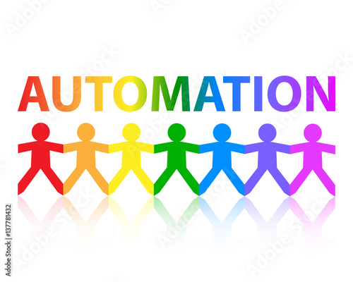 Automation Paper People Rainbow