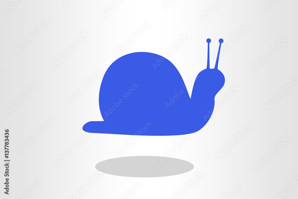 Fototapeta premium Illustration of snail against plain background