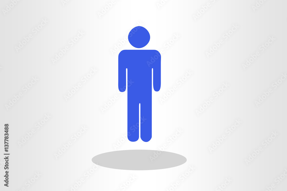 Illustration of human figurine on plain background Illustration of human figurine on plain background