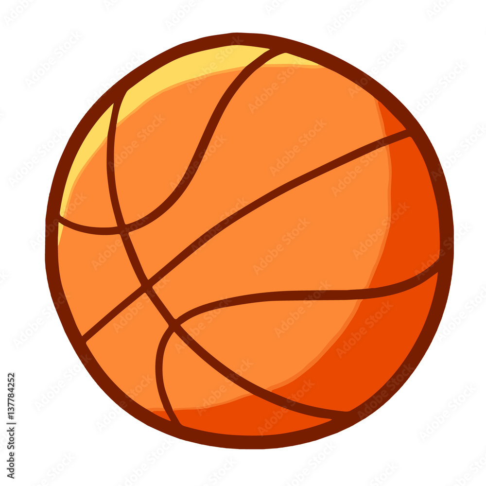 Basket ball in cartoon style - vector.