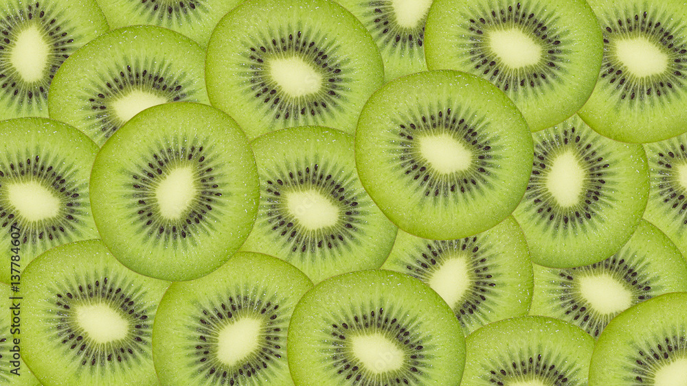 Sliced kiwi fruit pattern background Sliced kiwi fruit pattern background