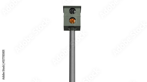 speed camera - speed trap isolated on white