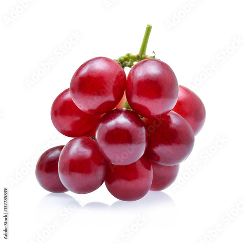 Wallpaper Mural red grapes isolated on white background. Torontodigital.ca