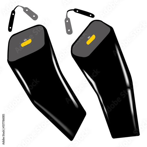 Illustration representing some safety equipment, rubber insulating conductive sleeves. Ideal for maintenance of electrical networks