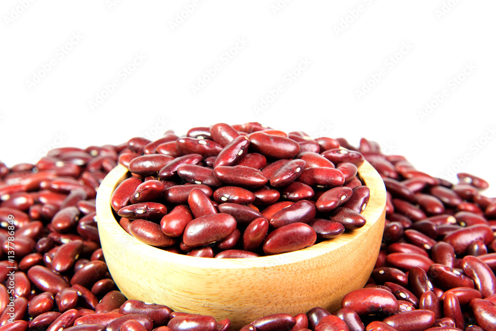 Red bean isolated on white background Red bean isolated on white background