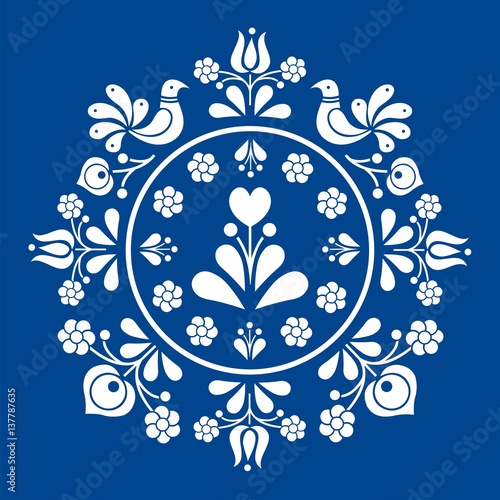 Hungarian folk vector motif