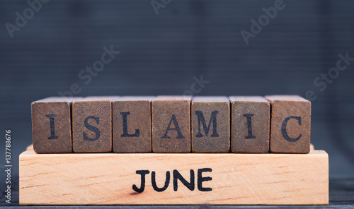 Wallpaper Mural "ISLAMIC" word on wood . Torontodigital.ca