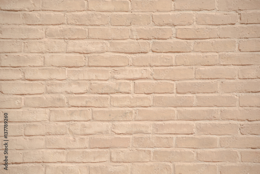 Obraz premium Beige grunge brick wall texture background