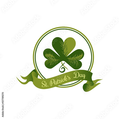 Hand Drawn St Patricks Day Logotype Vector Lettering Typography With  Leprechauns Hat And Clovers On White Background Festive Design For Print  Poster Flyer Party Invitation Icon Badge Sign Stock Illustration - Download