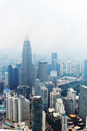 Beautiful view from Kuala Lumpur Tower. Malaysia.
