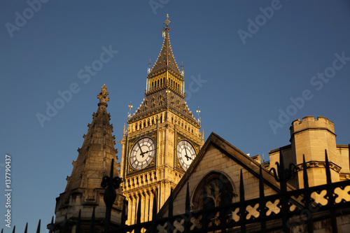 iconic Big Ben and Houses of Parliament, London