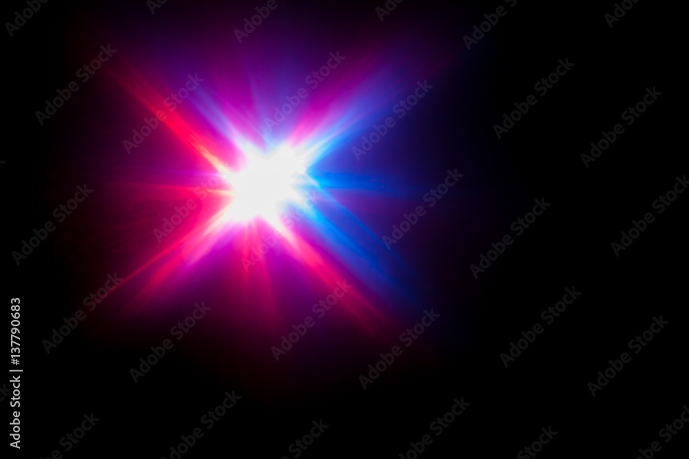 Abstract background, beautiful rays of light, image of lighting flare and flash, like supernova star.