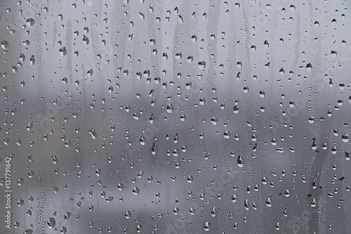 Spring. Raindrops on a sweaty glass.