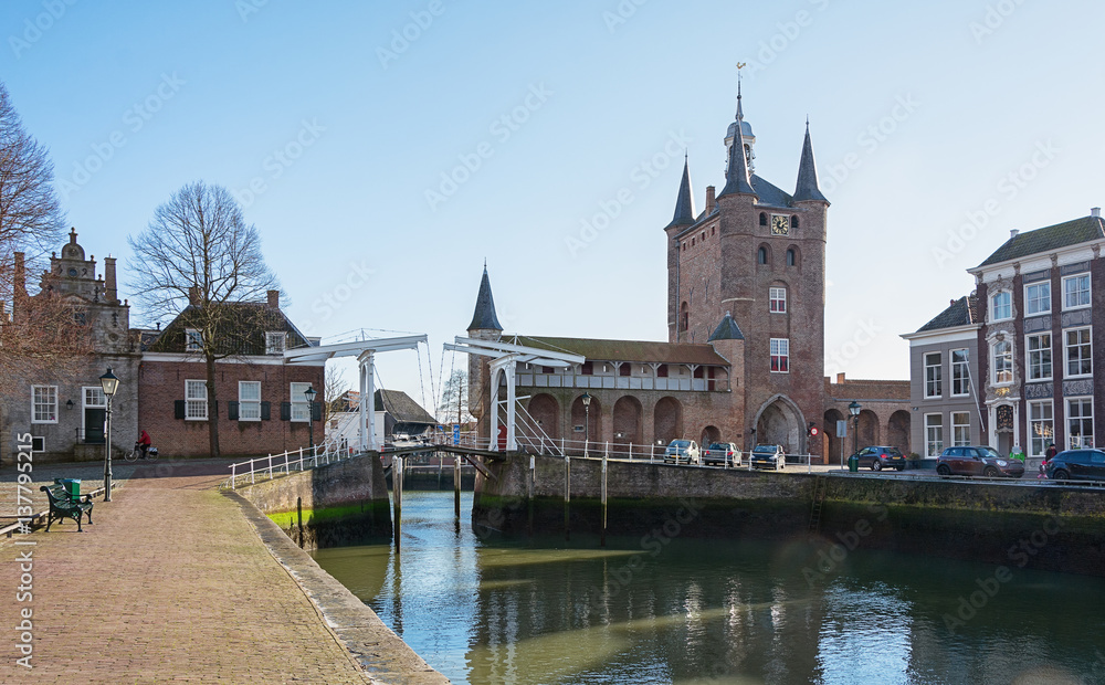The inner harbor of the historic city Zierikzee