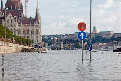 Photography Flooded street in Budapest