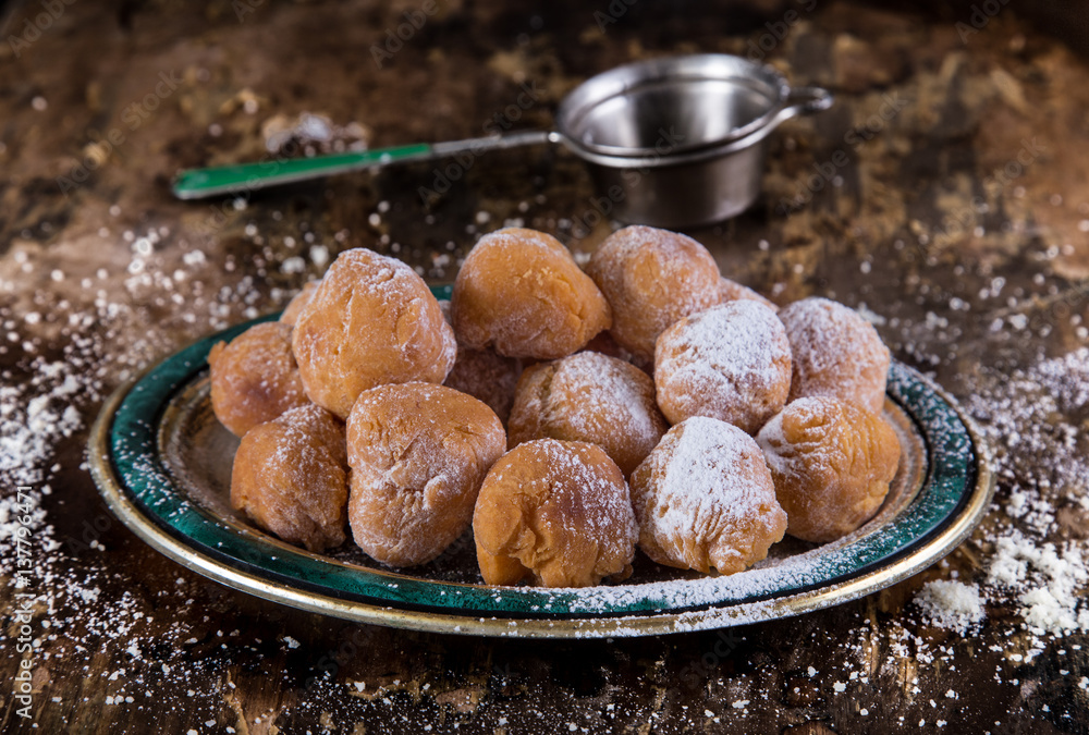 Castagnole Italian Carnival pancakes for fat tuesday