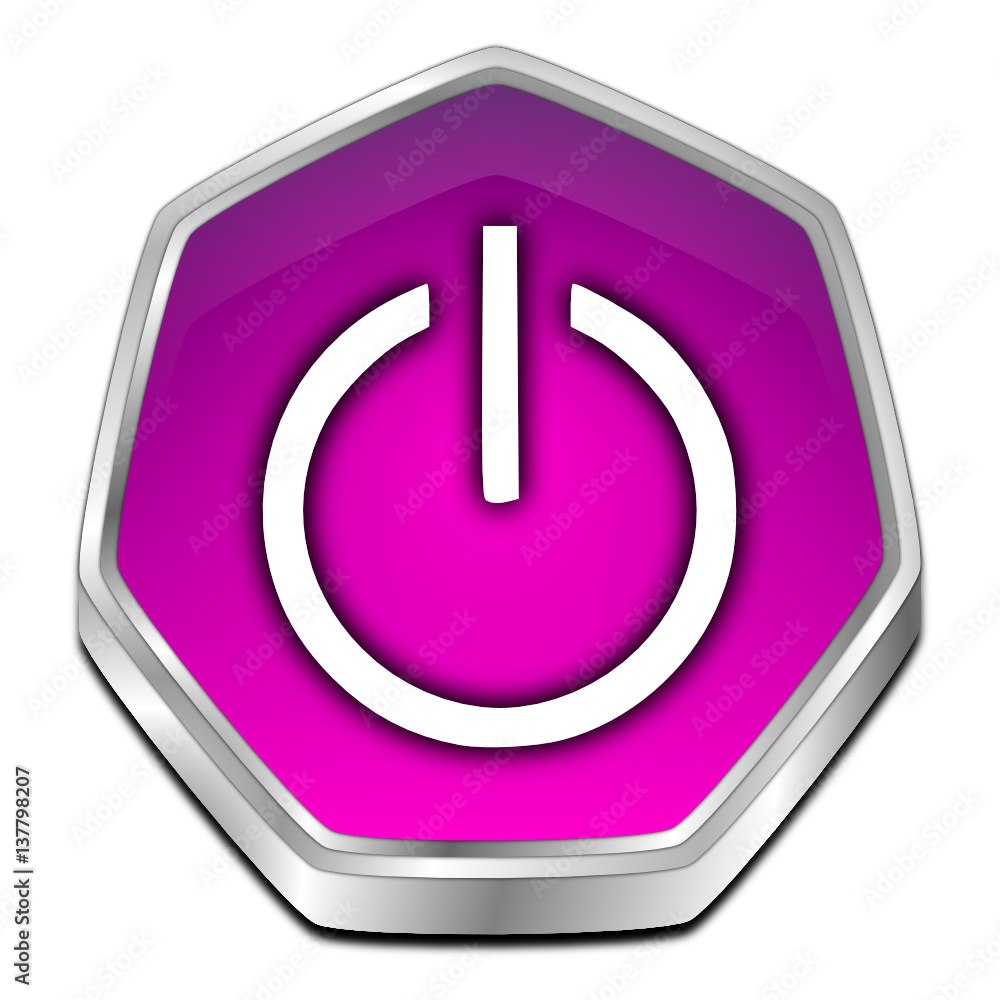 Power Button - 3D illustration Power Button - 3D illustration