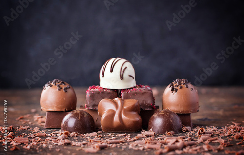 Traditional Belgian chocolate photo