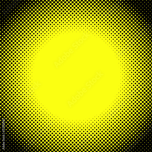 PrintVector halftone geometric background. Grunge abstract half tone dotted texture. Monochrome graphic for print, dtp or presentation. Vintage style design