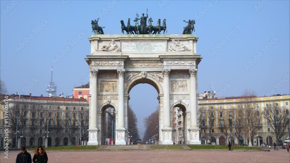 Arch of Peace (Arco della Pace) in Milan. Italy