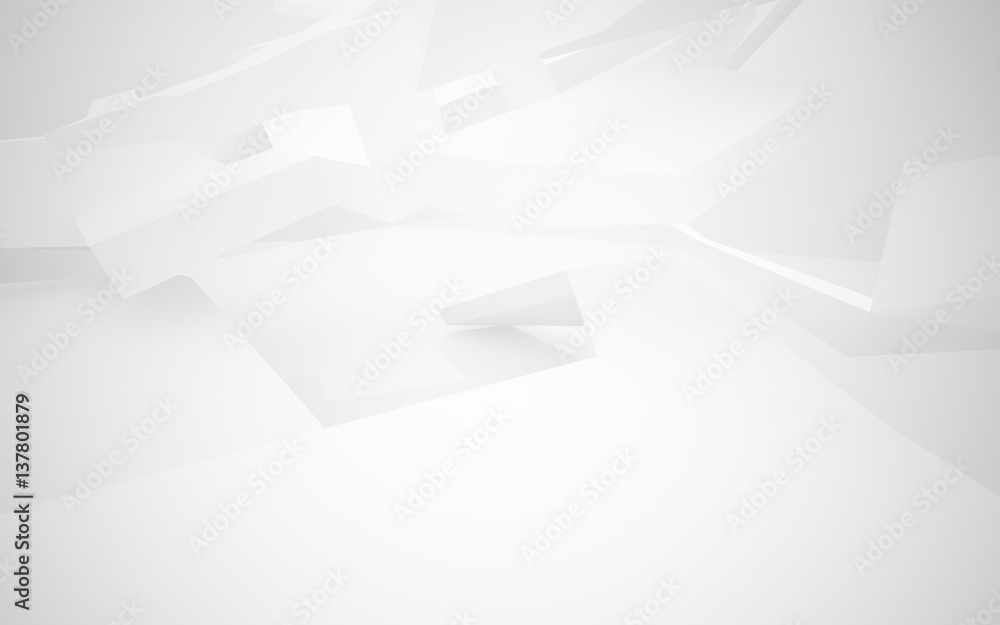 Abstract white interior highlights future. Architectural background. 3D illustration and rendering Abstract white interior highlights future. Architectural background. 3D illustration and rendering