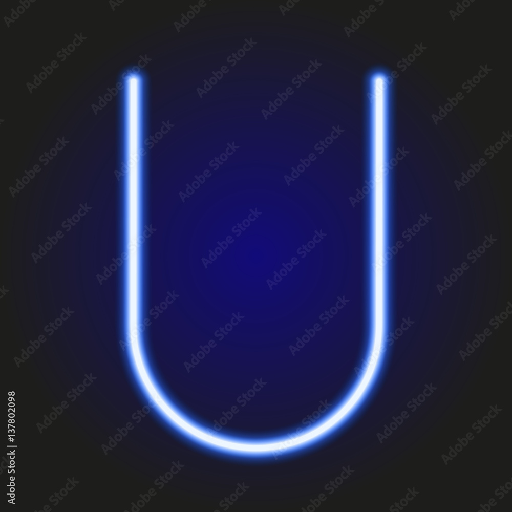 Blue Letter U Blue Letter U