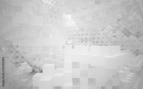 Abstract Architecture. 3D illustration. 3D rendering 