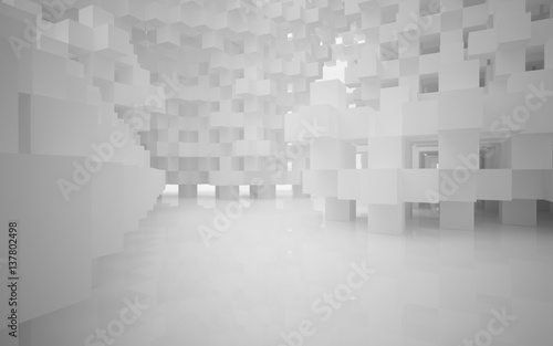 Abstract Architecture. 3D illustration. 3D rendering 