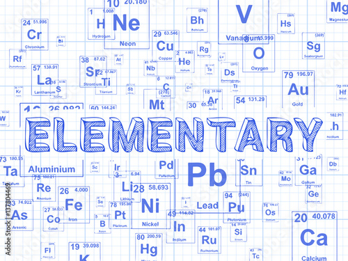 Elementary Element Graph Paper Background