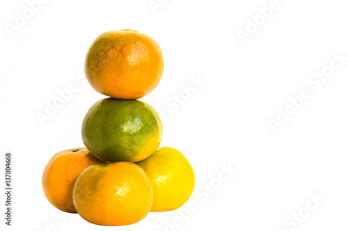 Fresh orange fruit isolated