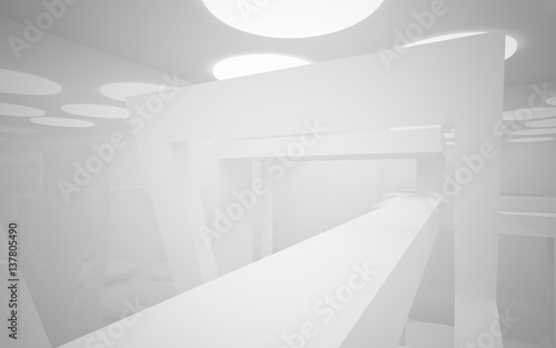 Wallpaper Mural Stand by your object, standing in a white room and illuminated by light from a round window in the ceiling.3D illustration. 3D rendering Torontodigital.ca